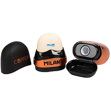Ластик-точилка Milan "Capsule copp", 1 отверстие, без контейнера