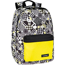Рюкзак молодежный CoolPack "Scout Tic Tac", белый, черный, желтый