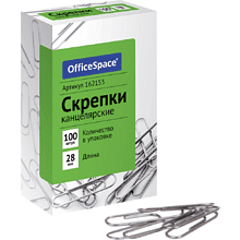 Скрепки "OfficeSpace", 28 мм