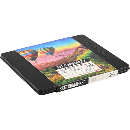 Цветные карандаши акварельные "Sketchmarker Путешествия", 24 цвета, жестяной пенал - 3