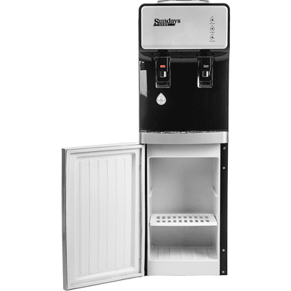 Кулер со шкафчиком Sundays "SL-805LB", серебристый, черный - 2