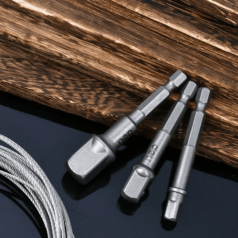 Набор адаптеров шестигранников Deli YS EDL110002, 1/4 на квадрат 1/4'', 3/8'', 1/2" - 10