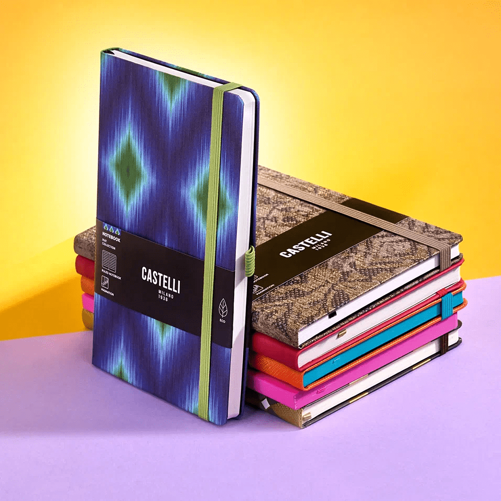 Блокнот "Ikat blue emerald", А5, 96 листов, фиолетовый, зеленый - 3