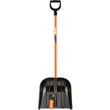 Лопата снеговая Amigo, 410x410, морозостойкий полипропилен, ребра жесткости, стальной черенок, D-образная рукоятка, черная