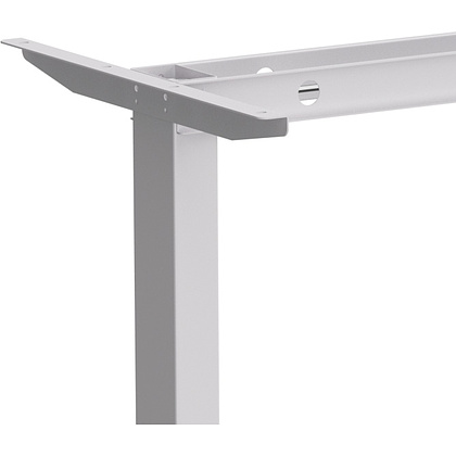 Стол с электроприводом WellDesk Basic 1300x675х18 белый/дуб термо черно-коричневый (9191460+9178193) - 4