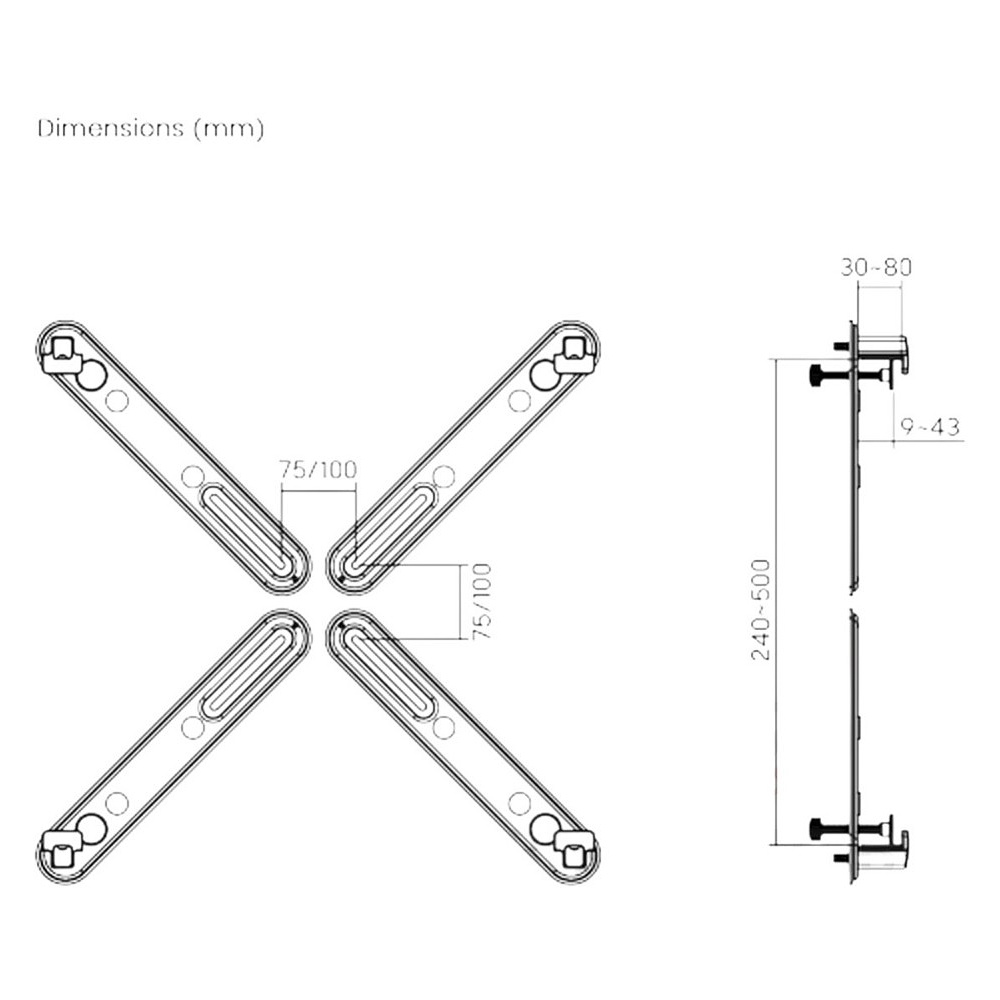 Крепление для монитора Four-Arm, черный - 4