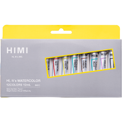 Краски акварельные "Himi Miya", 12 цветов, тубы - 10
