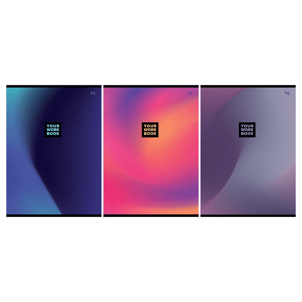Тетрадь "Monocolor. Gradient", А4, 48 листов, клетка, скоба сбоку, ассорти
