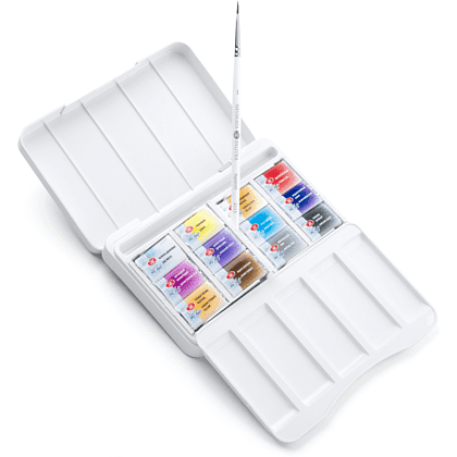 Краски акварельные "Белые ночи Ботанический атлас", набор 12 цветов, кюветы - 3