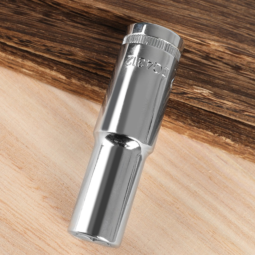 Головка торцевая шестигранная Deli YS EDQ4312 1/2", 12 мм, глубокая, серебристый - 3