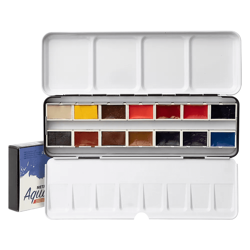 Краски акварельные "Aquarius. Mixing Palette", 14 цветов, кюветы