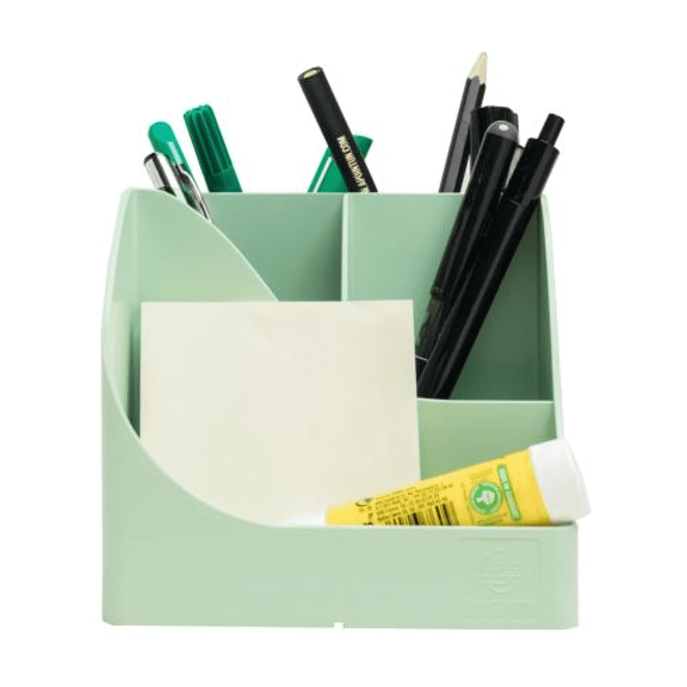 Подставка для ручек "Autentik", пластик, 5 делений, шалфейно-зеленый - 2