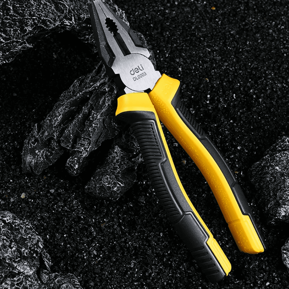 Плоскогубцы Deli YS EDL0003, 200 мм, 2-х компонентные рукоятки - 5
