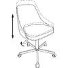 Кресло "Бюрократ CH-340M", ткань, металл, светло-коричневый Velvet 90 - 7