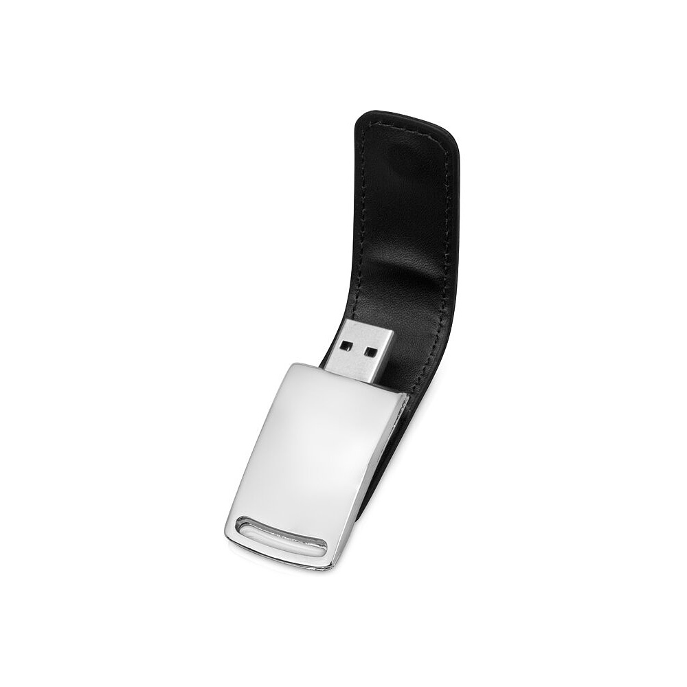 USB Flash накопитель 3.0 64 Gb VDL-014, металл, кожзам, черный  - 3