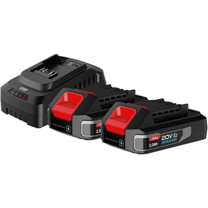 Комплект аккумуляторных батарей и зарядного устройства Deli RS EDE-CM20A2E, 2 АКБ, 2 А/ч, З/У 2А, -10%