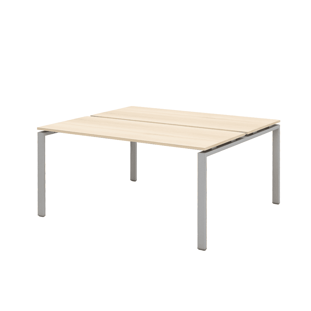 Коллекция Титан Бенч-система на 2 рабочих места ТН314ТР-1х2+ТН314К-22_ПР, 1400х1450х742, с пропусками для кабеля