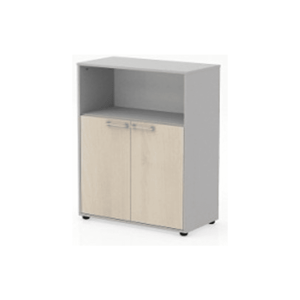 Коллекция Титан Шкаф средний ТН430/2+ТНД22+ТНТ80/2, 800х400х1103, с глухими малыми дверями и топом