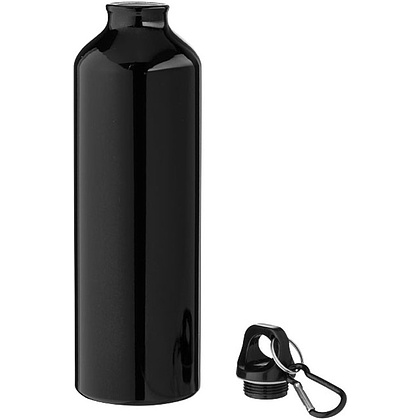 Бутылка для воды "Pacific" с карабином, металлическая, 770 мл, черный - 2