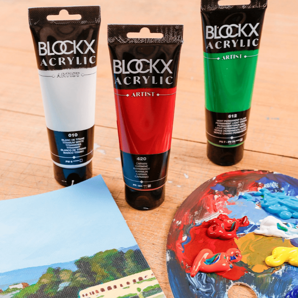 Набор акриловых красок "Blockx. Primaries", 5 цветов, 120 мл - 3