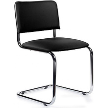 Стул д/посетителей EVERPROF Сильвия экокожа Pegasso black, черный