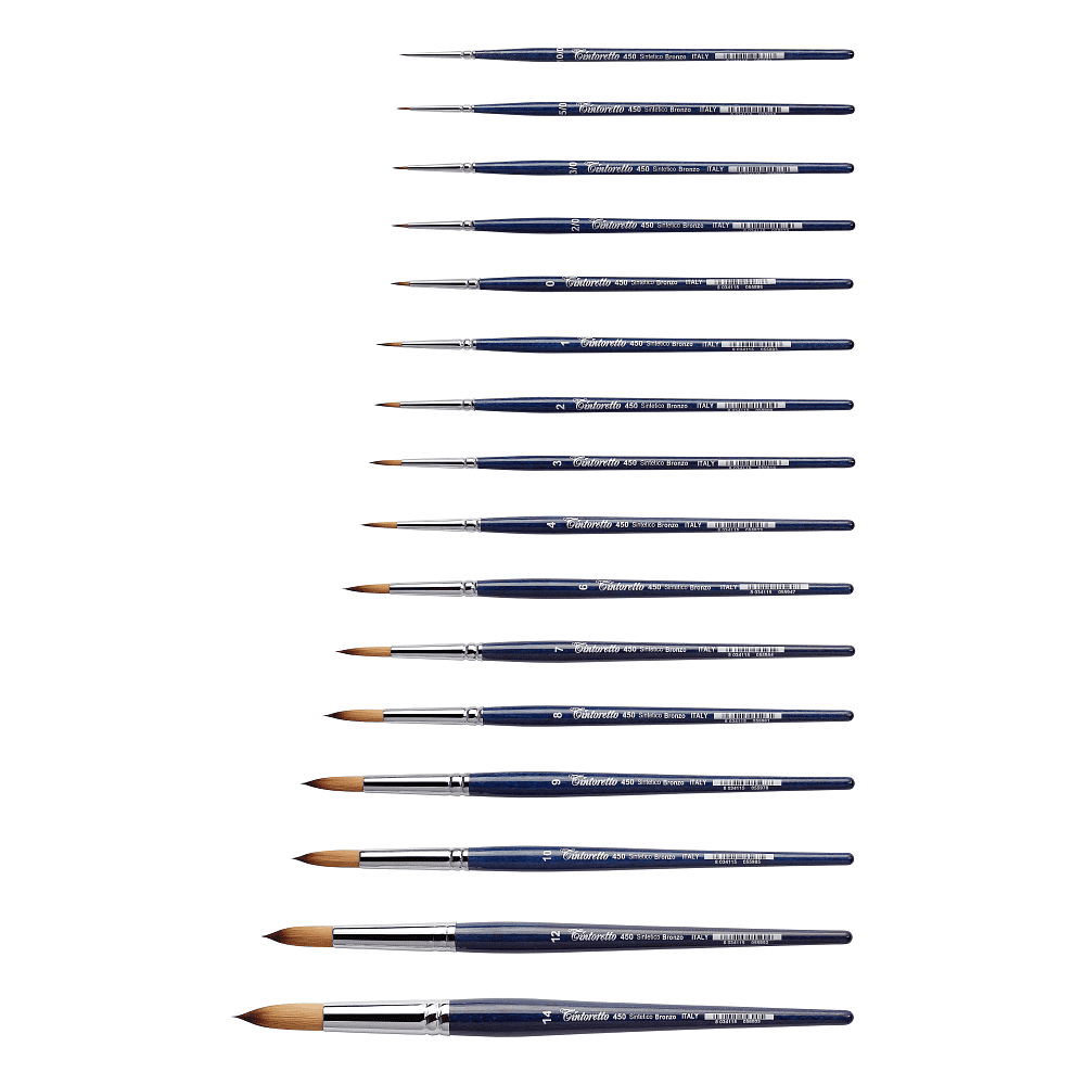 Кисть для рисования "Tintoretto Bronze", синтетика, круглая, №3 - 2