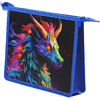 Папка для тетрадей "Дракон", А5, на липучке, пластик, синий - 2