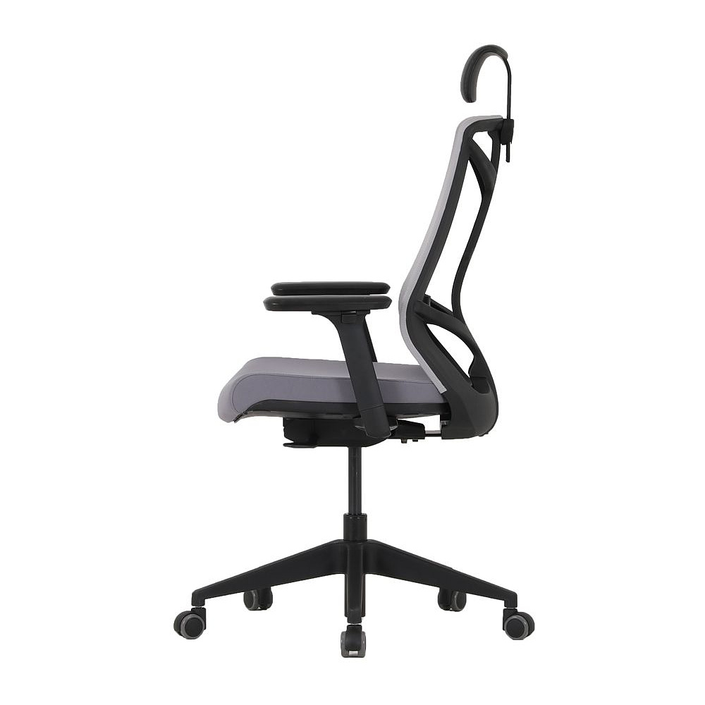 Кресло для руководителя "Nature II Slider", каркас черный, ткань, пластик, серый - 2