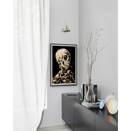 Картина по номерам "Ван Гог. Череп с горящей сигаретой" - 4