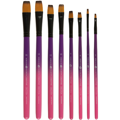 Кисть "Decola", двухцветная, синтетика, плоская, №14 - 2