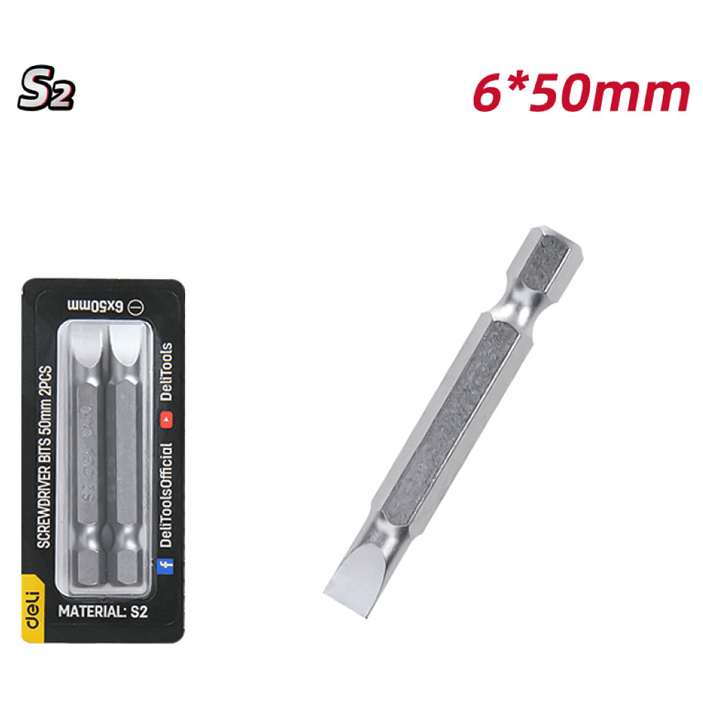 Бита Deli YS EDL501005, 2 шт., SL6 x 50 мм - 5