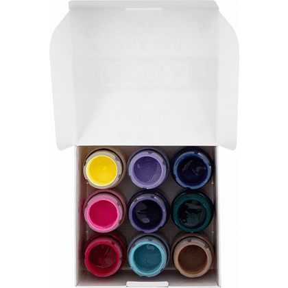 Краска акриловая матовая "Декола ривьера", набор 9 цветов, 20 мл, банки - 6