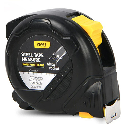 Рулетка Deli YS EDL9005P, 5 м х 19 мм, желтый, черный