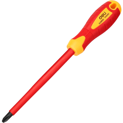 Отвертка диэлектрическая Deli YS EDL518150, PH3х150 мм, желтый, красный