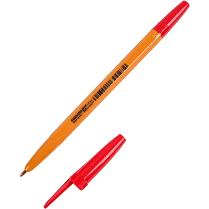 Ручка шариковая "Corvina", 1.0 мм, оранжевый, красный, стерж. красный - 4