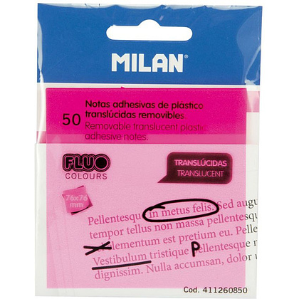 Бумага для заметок "Milan", 76x76 мм, 50 листов, розовый