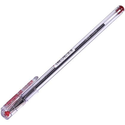 Ручка шариковая "ВК 77", 0.7 мм, прозрачный, стерж. красный