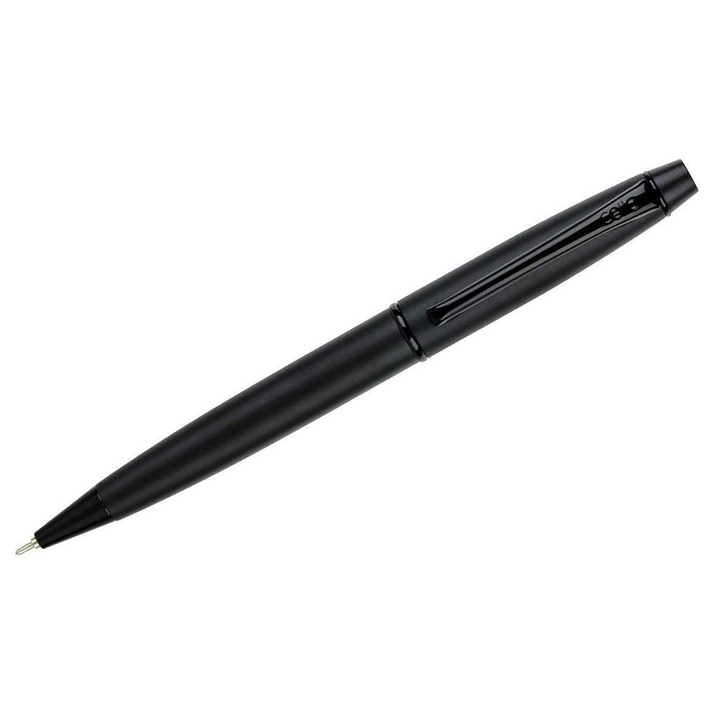 Ручка шариковая автоматическая "Carbon", 0.7 мм, черный, стерж. синий