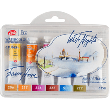 Краски акварельные "Белые ночи полночь классика" набор 6 цветов