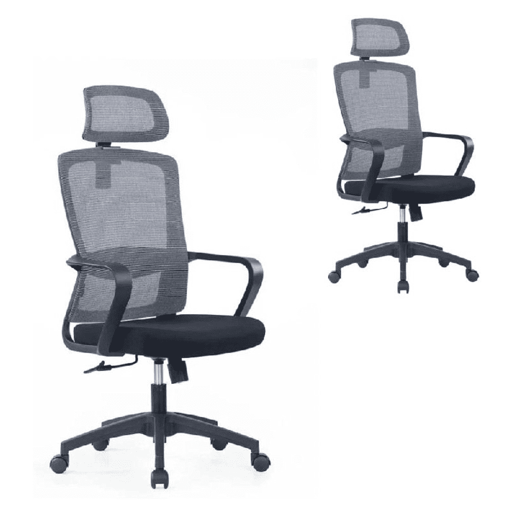 Кресло компьютерное SitZone U-060A, сетка, ткань, черный, пластик, 2 шт/упак