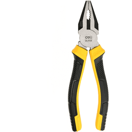 Плоскогубцы Deli YS EDL0002, 180 мм, 2-х компонентные рукоятки