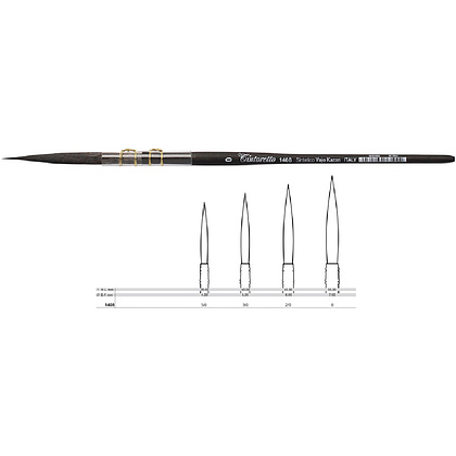 Кисть для рисования "Tintoretto Vajo Kazan", имитация белки, круглая, №0 - 2