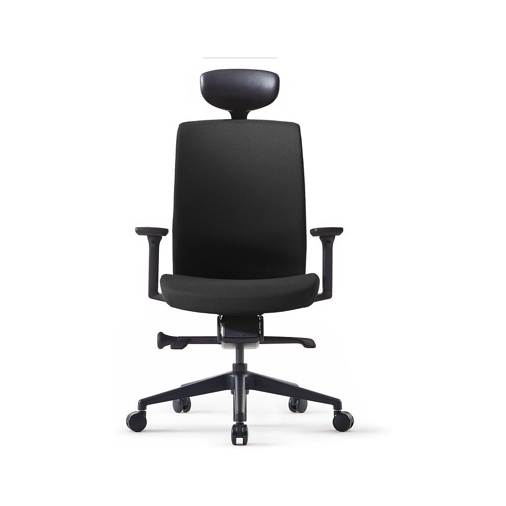 Кресло для руководителя BESTUHL "J2", ткань, пластик, черный  - 2