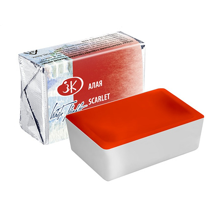 Краски акварельные "Белые ночи", 318 алая, кювета