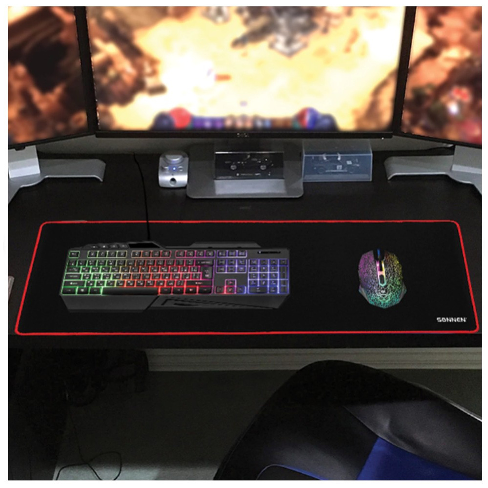 Коврик для мыши "Black Titan XL", 800х300х3 мм, ткань, черный - 8