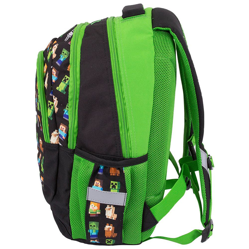 Рюкзак молодежный "Minecraft multi characters", черный, зеленый - 3