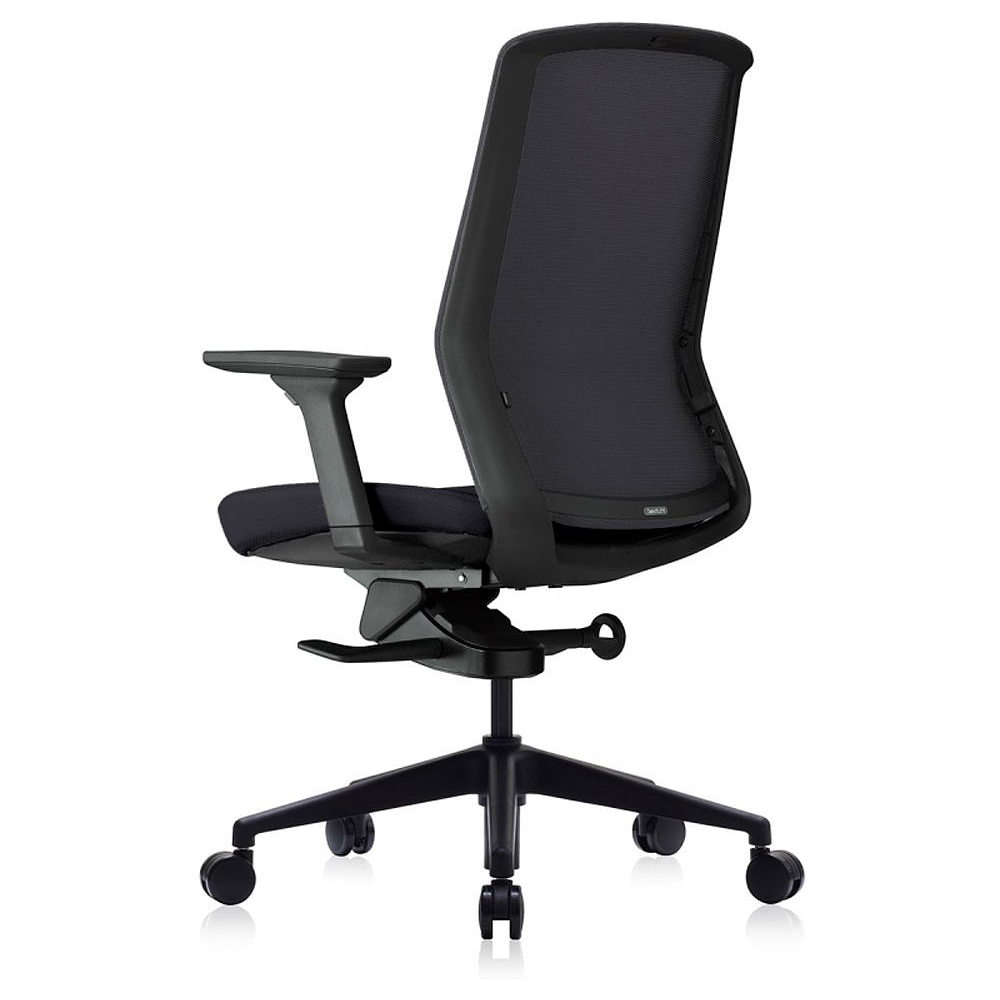 Кресло для руководителя Bestuhl "J1", сетка, ткань, пластик, черный  - 4