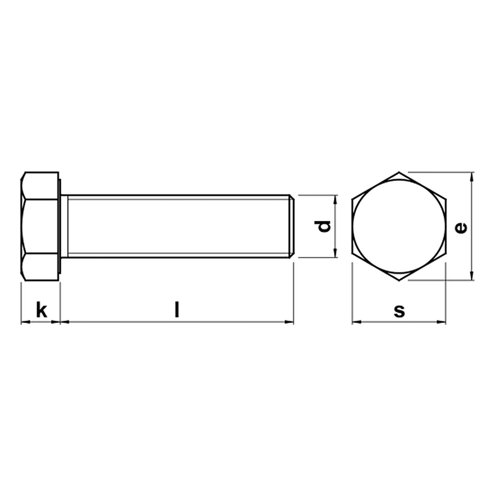 Болт шестигранный М6х35 мм, DIN 933/ГОСТ 7798-70, цинк, 5 кг - 2