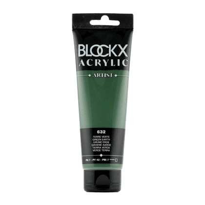 Краски акриловые "Blockx", 632 земля зеленая, 120 мл