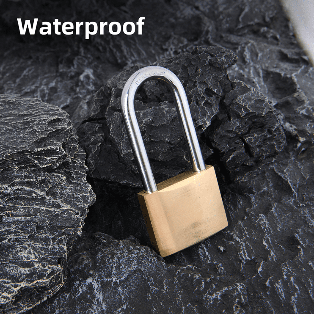 Замок навесной Deli YS EDL508506 60 мм, автомат, 3 ключа, защита от влаги - 4